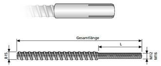 Drop-in anchor B15 - M12 - M16