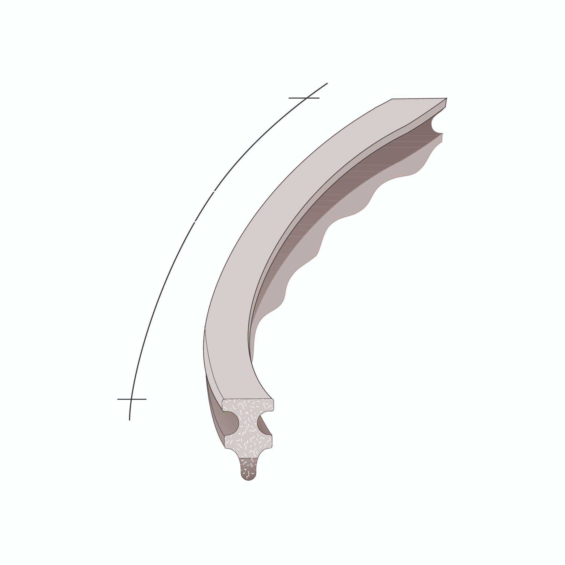 Boomerang L=25 with pimples